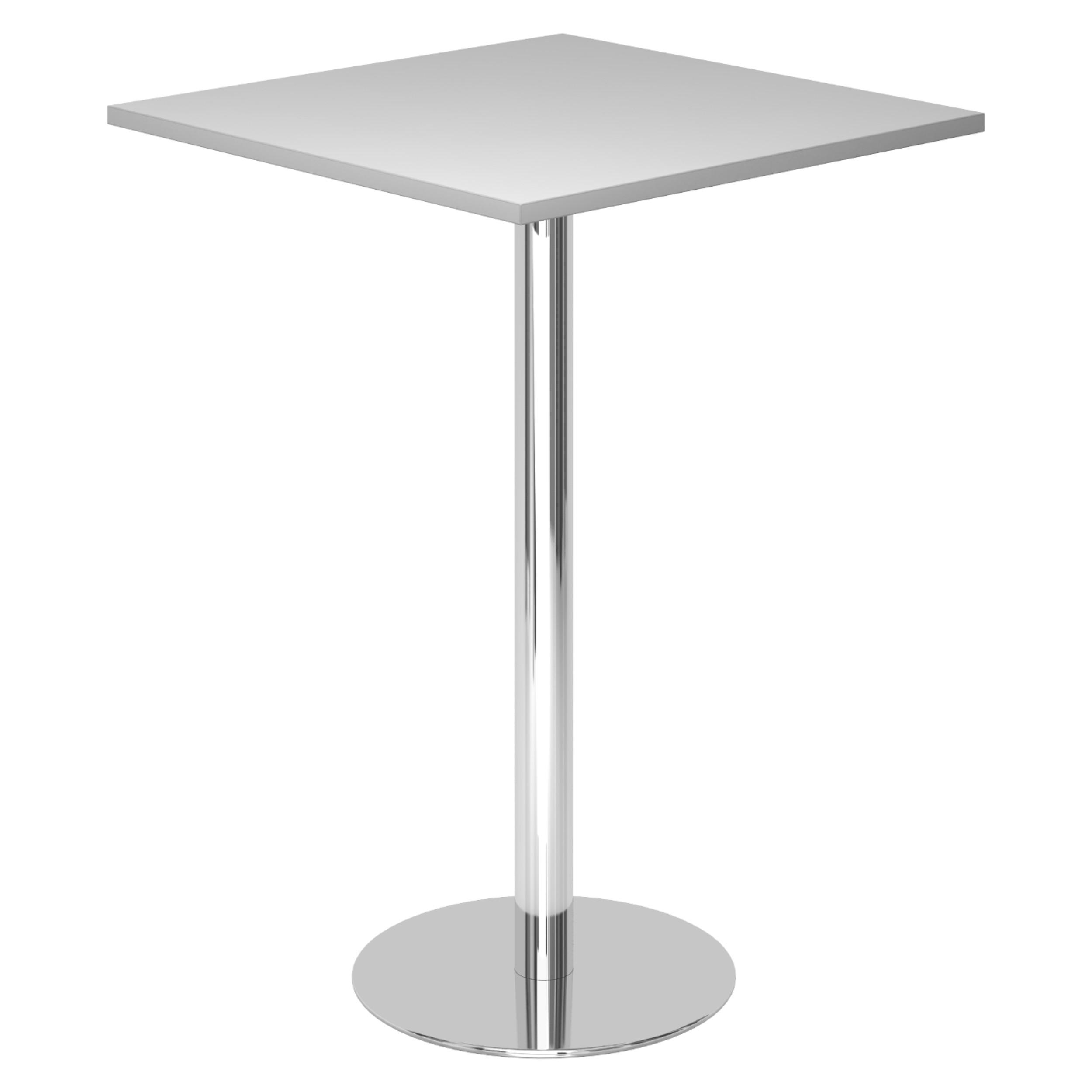 STEHTISCH eckig STH 80/80/111,6 cm in Grau/Chrom - Chromfarben/Grau, Holzwerkstoff (80/80/111.6cm) - bümö