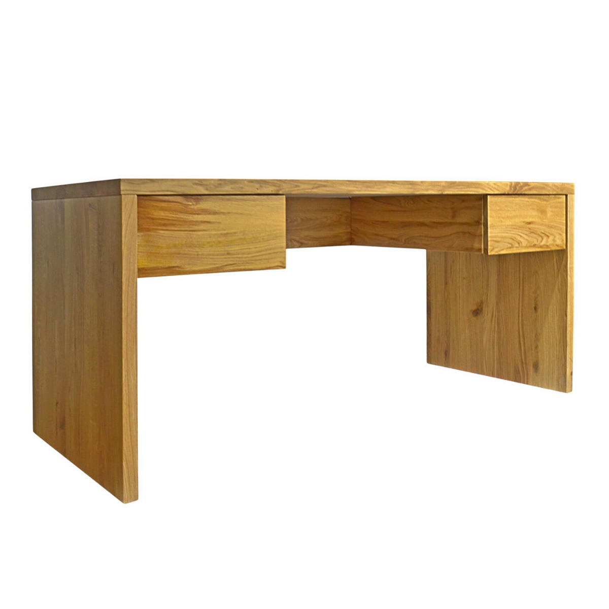 EICHENSCHREIBTISCH mit Schubladen DAVOS I - Eichefarben, Holz (75/170/75cm) - Rawood Furniture
