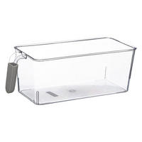 KÜHLSCHRANK-AUFBEWAHRUNGSBOX L mit Henkel, PET-Kunststoff, Gummi, Transparent - Transparent, Kunststoff (17.5/11/27.5cm) - 5five Simply Smart