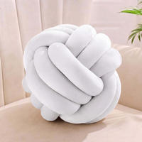 VANKÚŠ Béžový uzol 25 cm polyester - béžová, textil/plast (25/25cm) - Relaxdays