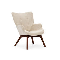 LOUNGESESSEL Lenari Beige Cordstoff mit Füßen in Braun - Beige/Braun, Holz/Textil (71/96/86cm) - S-Style Möbel