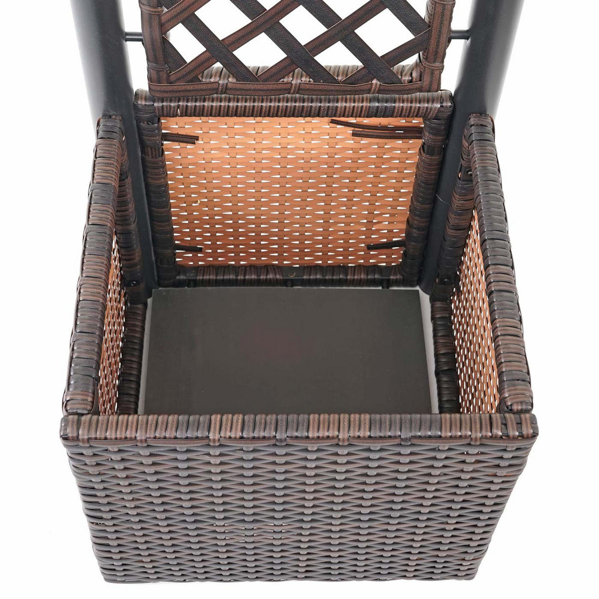 POLY-RATTAN RANKGITTER Braun, Anthrazit - Anthrazit/Braun, Kunststoff (43/142/43cm) - MCW