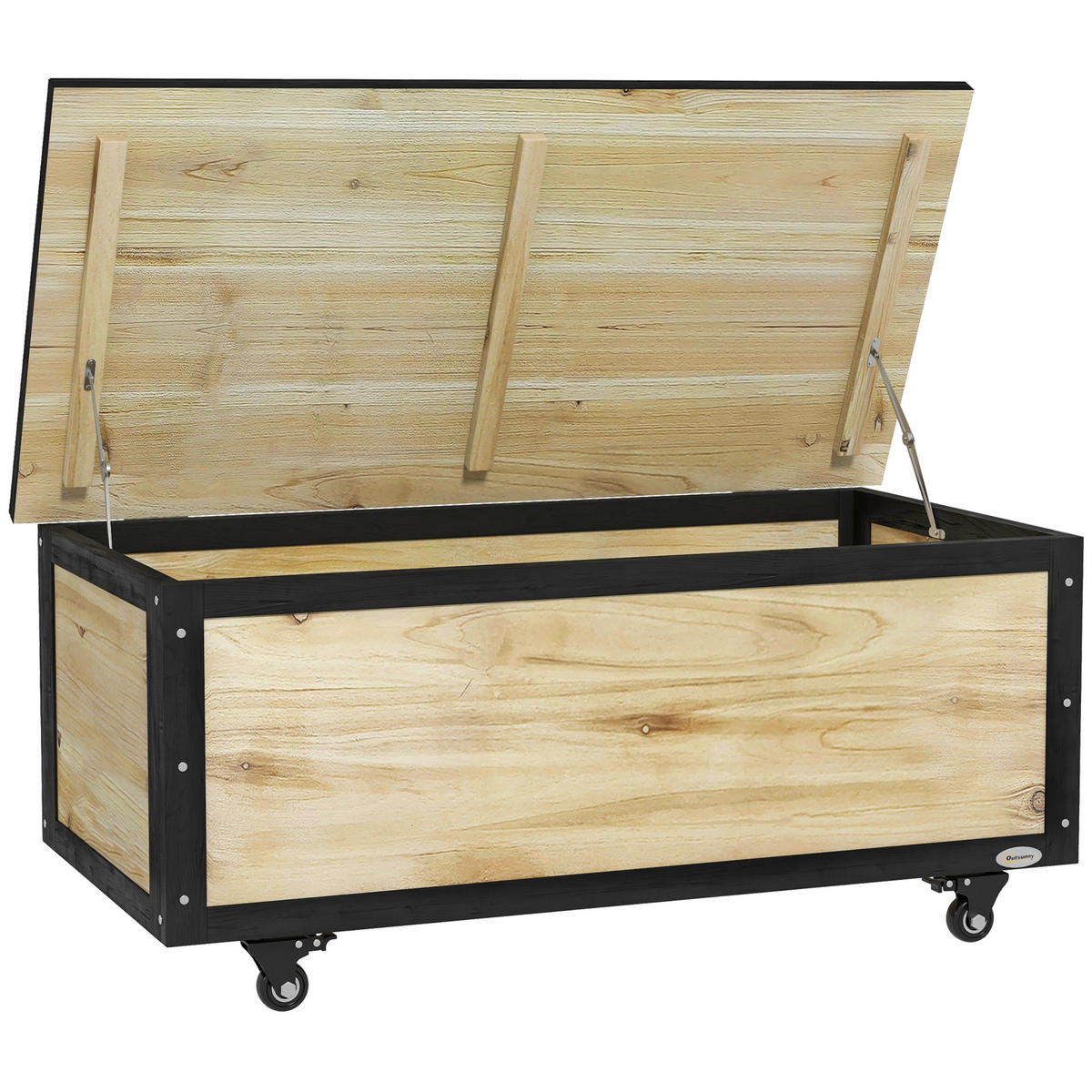 GARTENBOX, Tannenholz, Naturholz - Naturfarben, Holz (50/43/100cm) - Outsunny