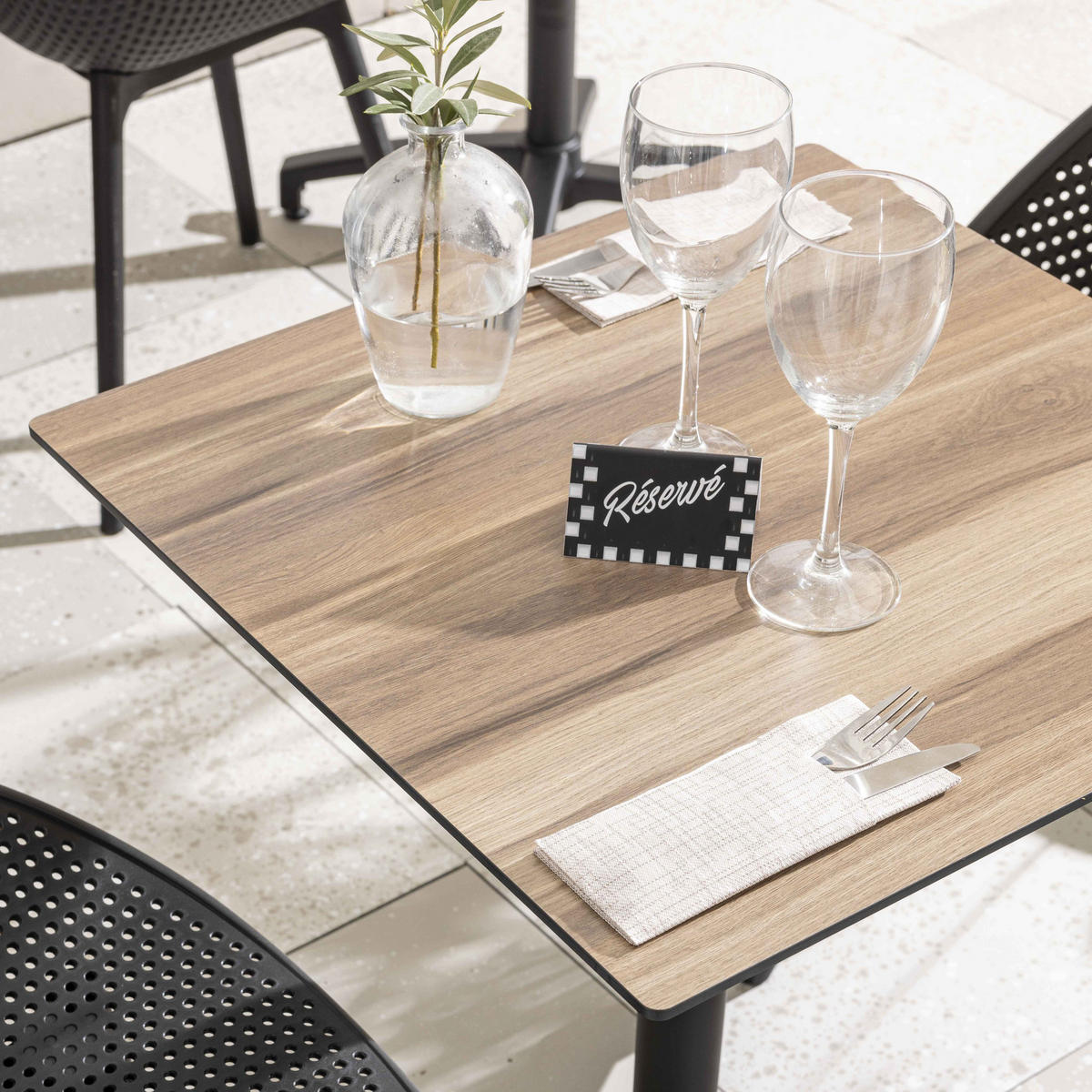 TISCHPLATTE 70 x 70 cm, Eichefarbe - Braun, Kunststoff (70/70/1.25cm) - Oviala