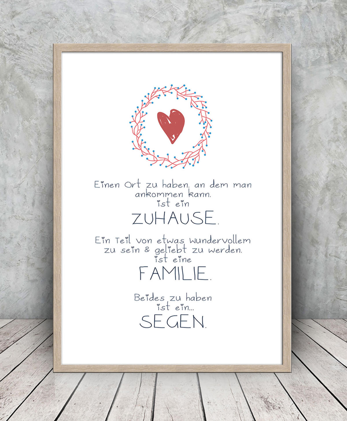 BILD mit Rahmen 51x71 cm Spruch: Motivation - Beige, Holz (51/71cm) - artissimo