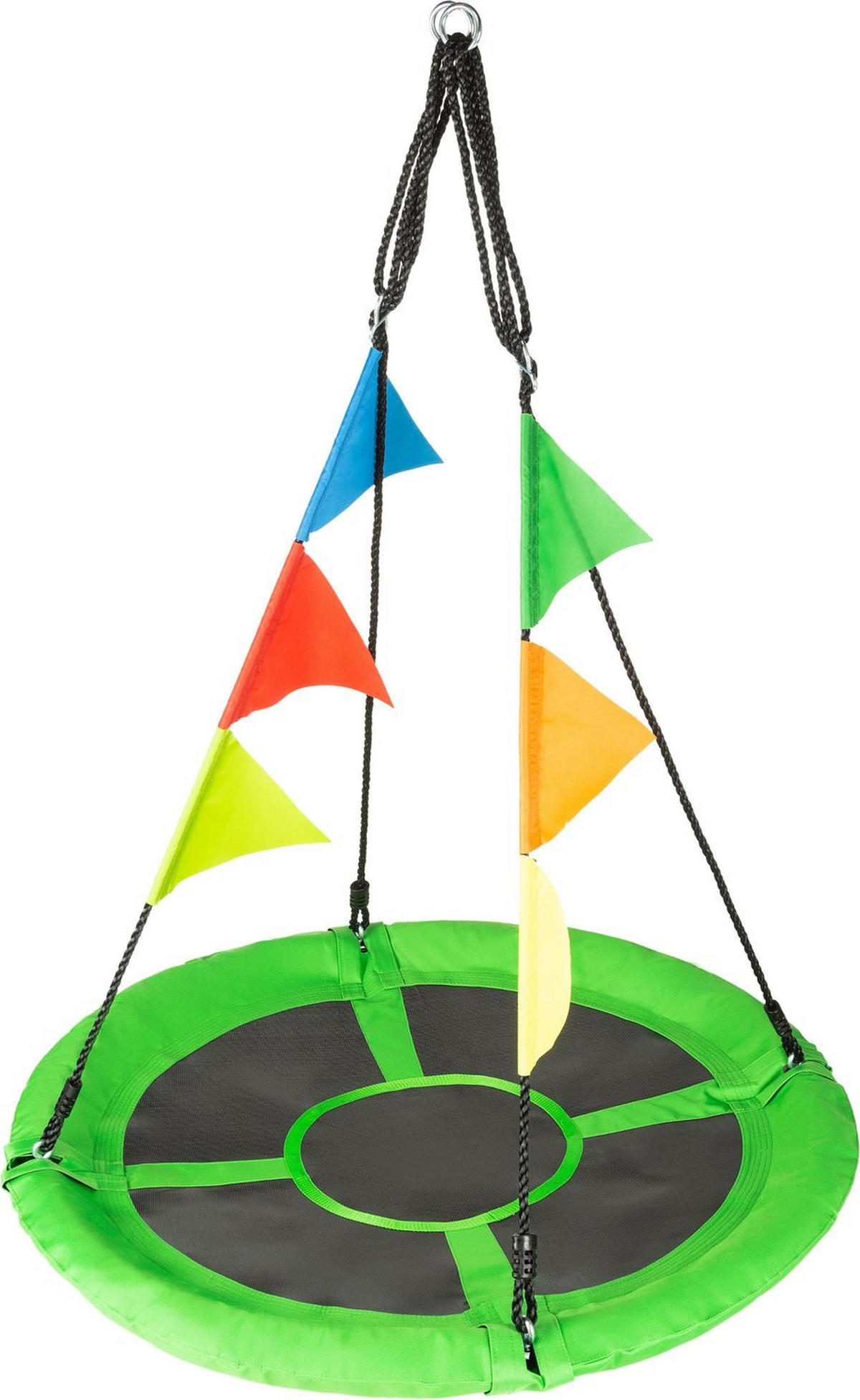 NESTSCHAUKEL bis 150 kg, 100 cm Durchmesser - Grün, Textil (100/160/100cm) - Luverno