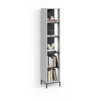 BÜCHERREGAL Aterno Grau mit 5 Fächern - Grau, Holzwerkstoff (36/188/36cm) - Livinity®