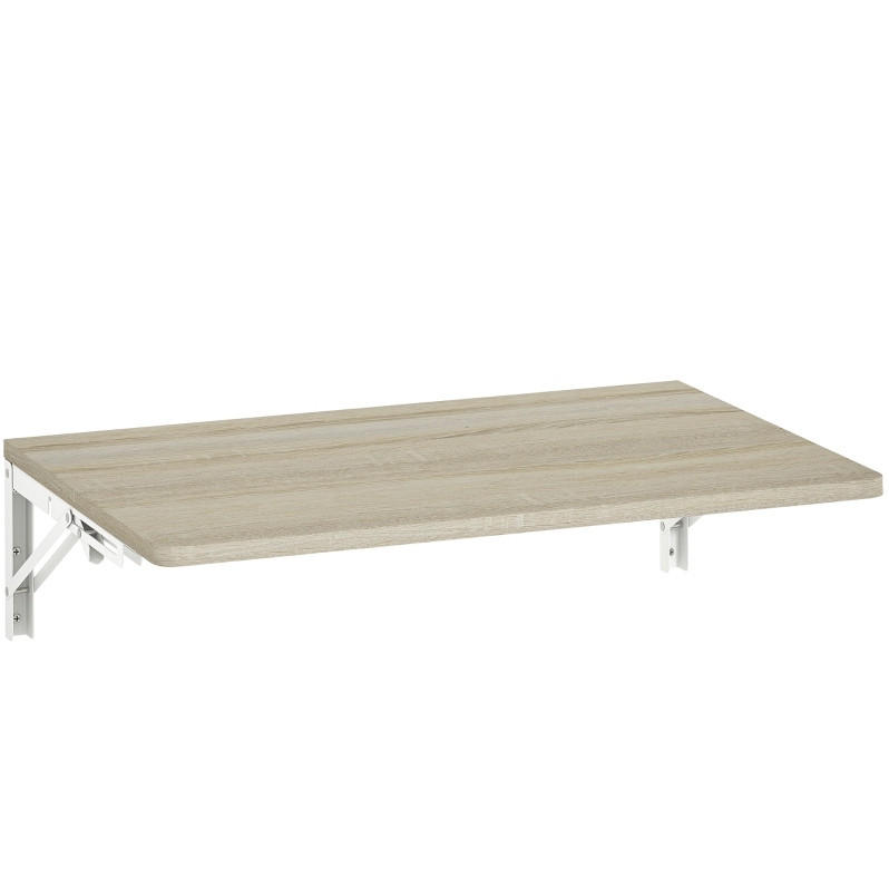 WANDKLAPPTISCH 60/40 cm aus Holz und Metall, klappbar und platzsparend, Eiche - Eichefarben, Holzwerkstoff (60/16/40cm) - Redom