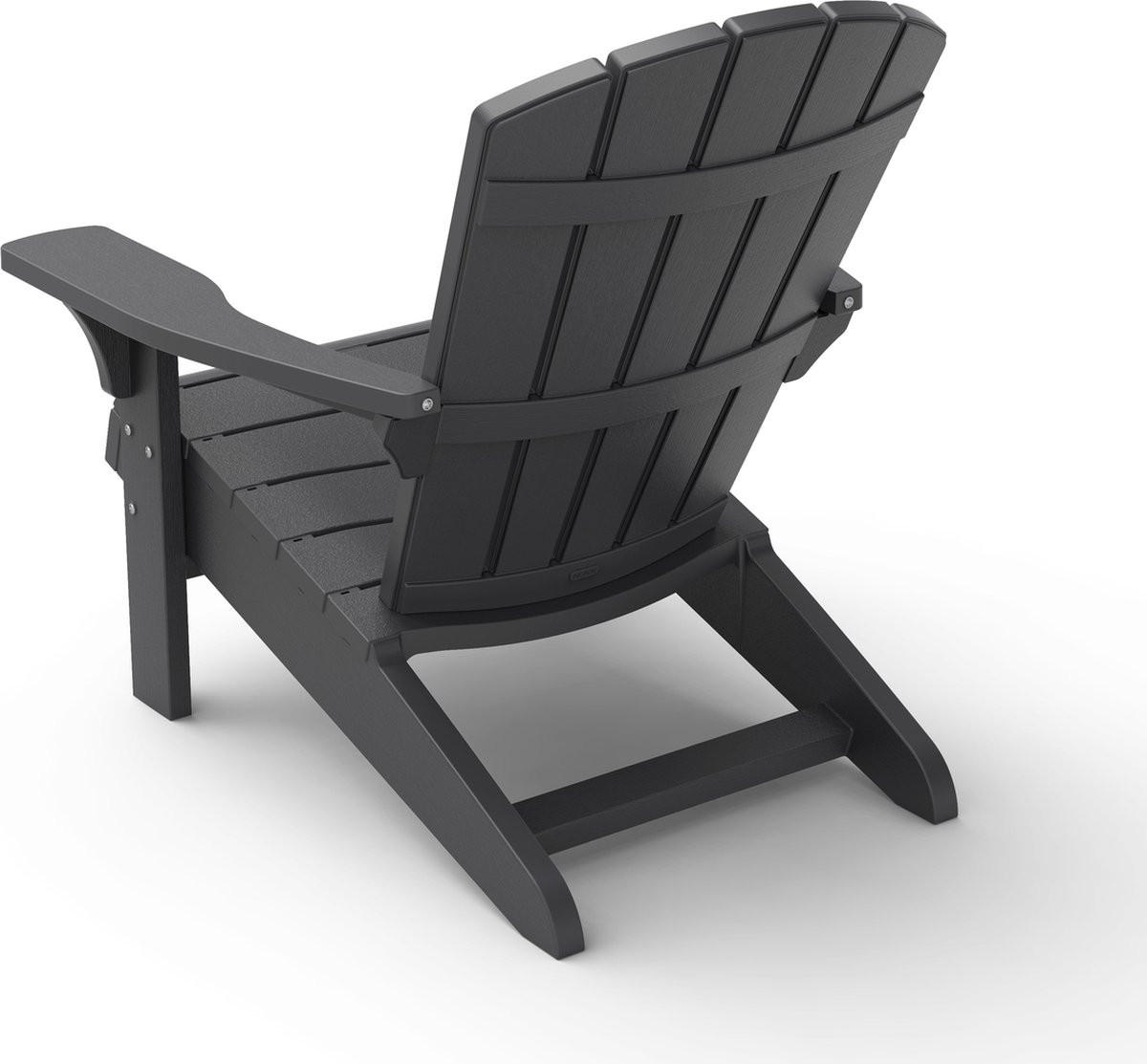 GARTENSTUHL Adirondack Troy - 2er Set mit Tisch - Anthrazit, Kunststoff - Keter