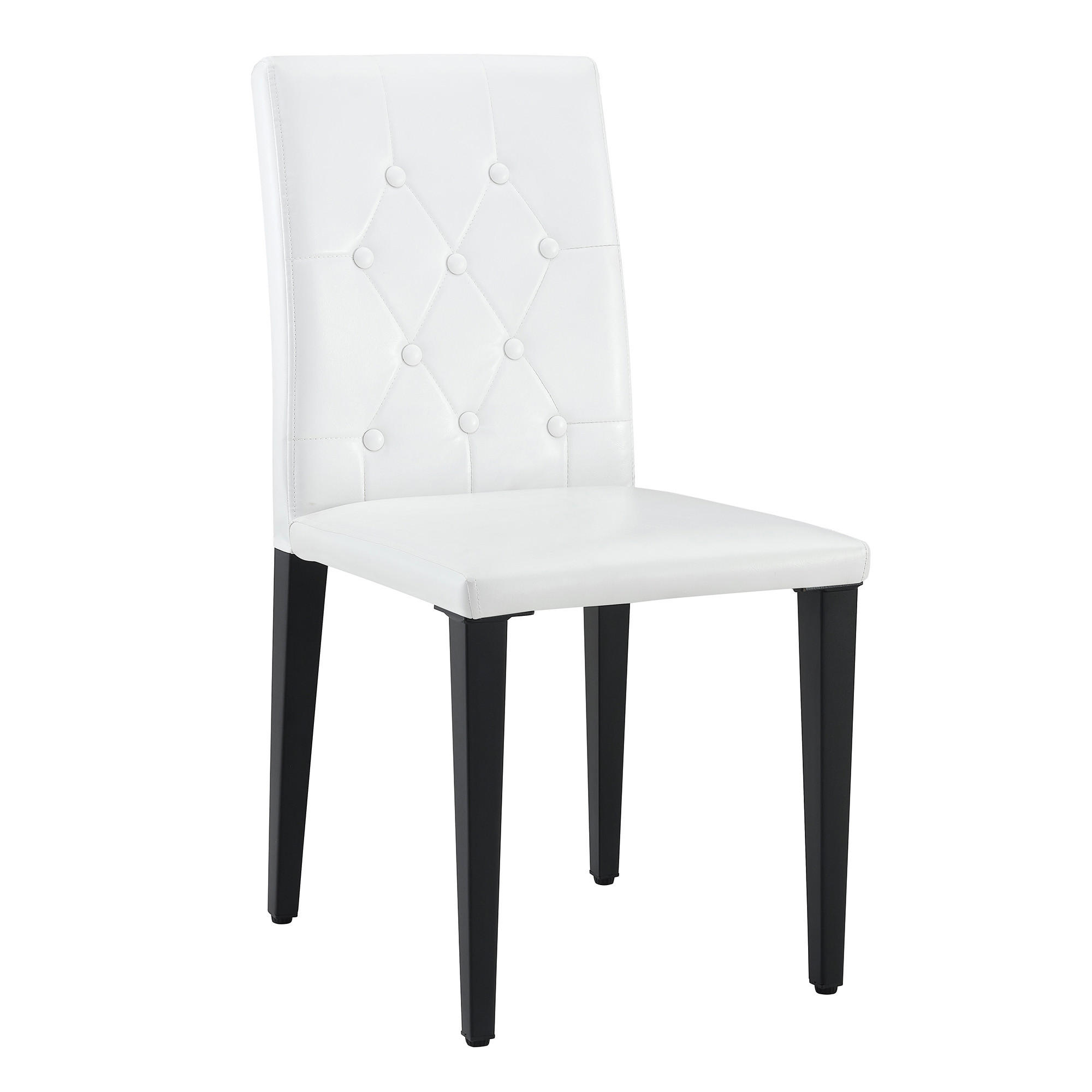 STUHL-SET DE-36651 4 Stück mit PU-Bezug und Metallbeinen Weiß - Weiß, Metall (46/89/42cm) - ComfortXL