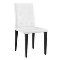 STUHL-SET DE-36651 4 Stück mit PU-Bezug und Metallbeinen Weiß - Weiß, Metall (46/89/42cm) - ComfortXL