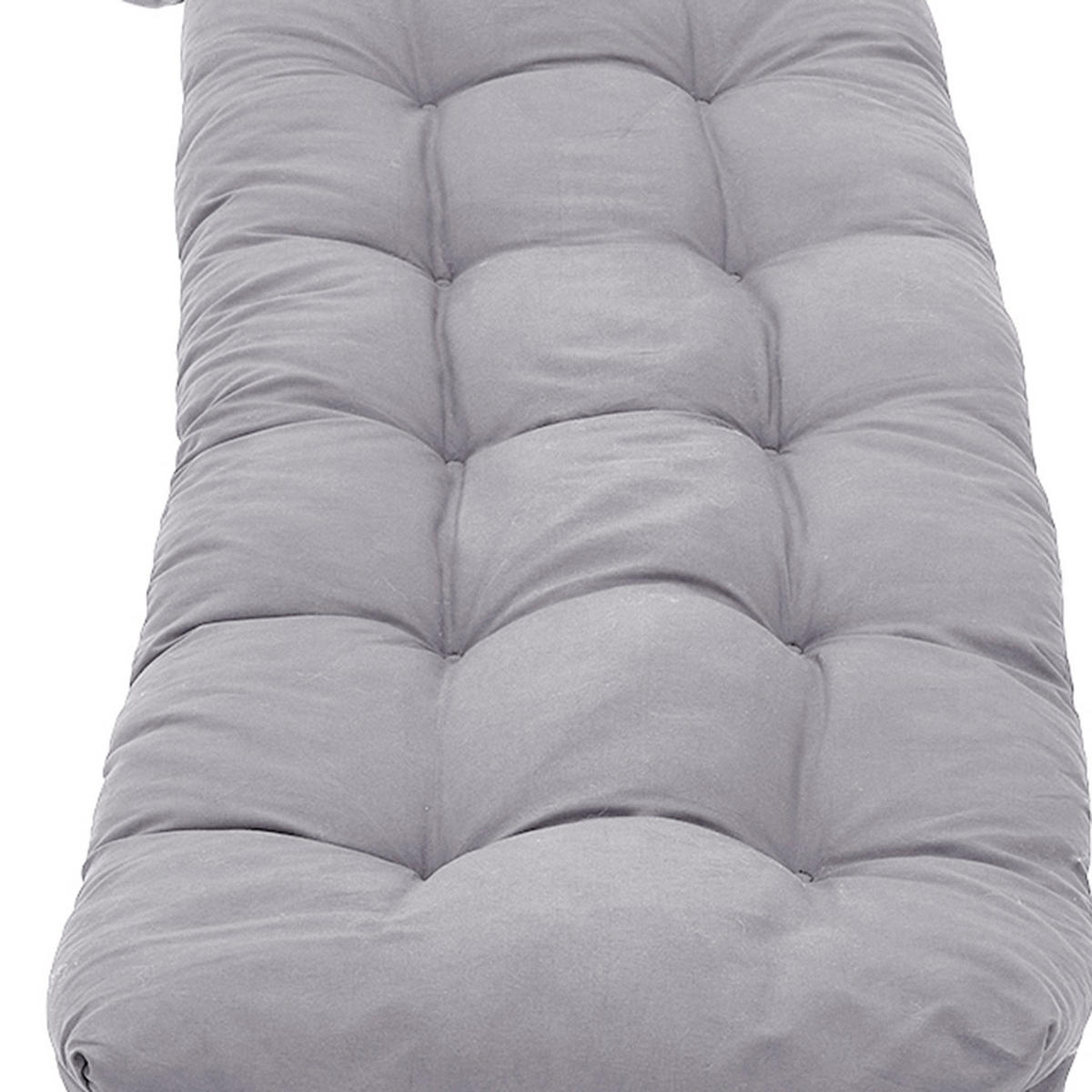 SITZKISSEN für Gartenbänke aus Polyester PP-Baumwolle in Hellgrau Leicht und tragbar 120 cm B x 50 cm T - Grau, Textil (50/40/120cm) - Livingandhome