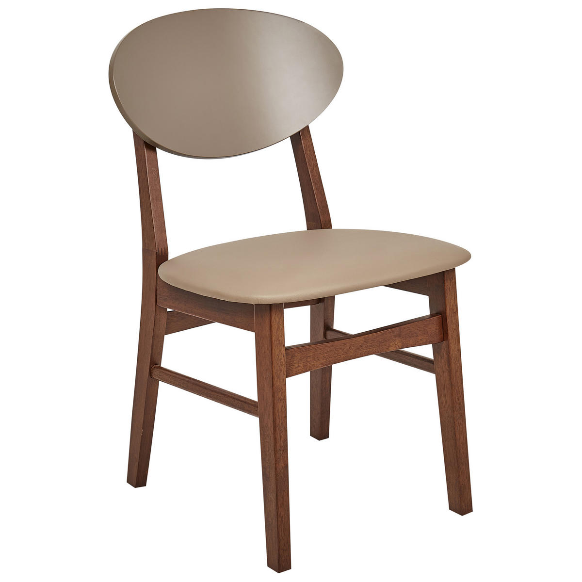 ESSZIMMERSTUHL 2er-Set Holz Hellbraun/Braun Amery - Hellbraun, Holz (45/80/50cm) - Beliani