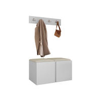 MOBILIER PENTRU HOL Orion VI - alb/bej, material plastic/compozit lemnos (84/42/46cm) - MIRJAN24