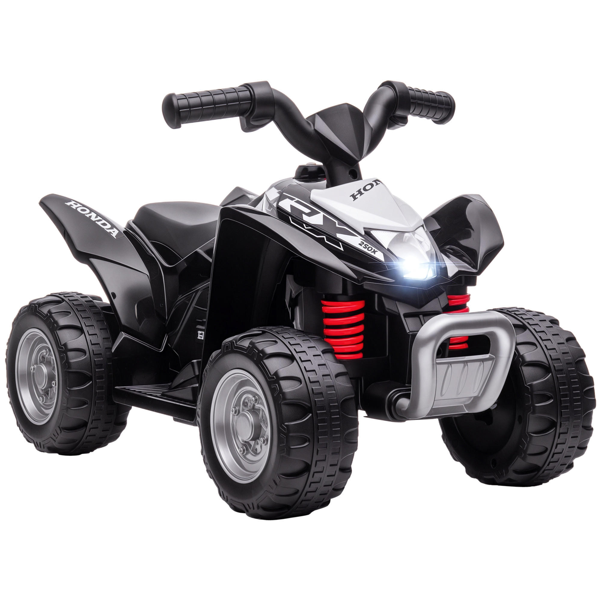 ELEKTROQUAD DE-06107 mit LED-Scheinwerfer und Hupe Schwarz - Schwarz, Kunststoff/Metall (65.5/38.5/43.5cm) - ComfortXL