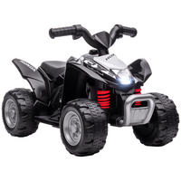ELEKTROQUAD DE-06107 mit LED-Scheinwerfer und Hupe Schwarz - Schwarz, Kunststoff/Metall (65.5/38.5/43.5cm) - ComfortXL