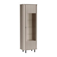 VITRINE Novado NO-4 65,3 x 200 x 40,5 cm Greige - Greige, Glas/Holzwerkstoff (65.3/200/40.5cm) - Koseto