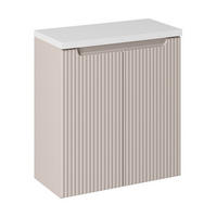 WASCHTISCHUNTERSCHRANK 80 cm 2 Teile Nova Cashmere N BM167 in Kaschmir Matt/ Weiß Matt - Kaschmir/Weiß, Holz (80/57/40cm)