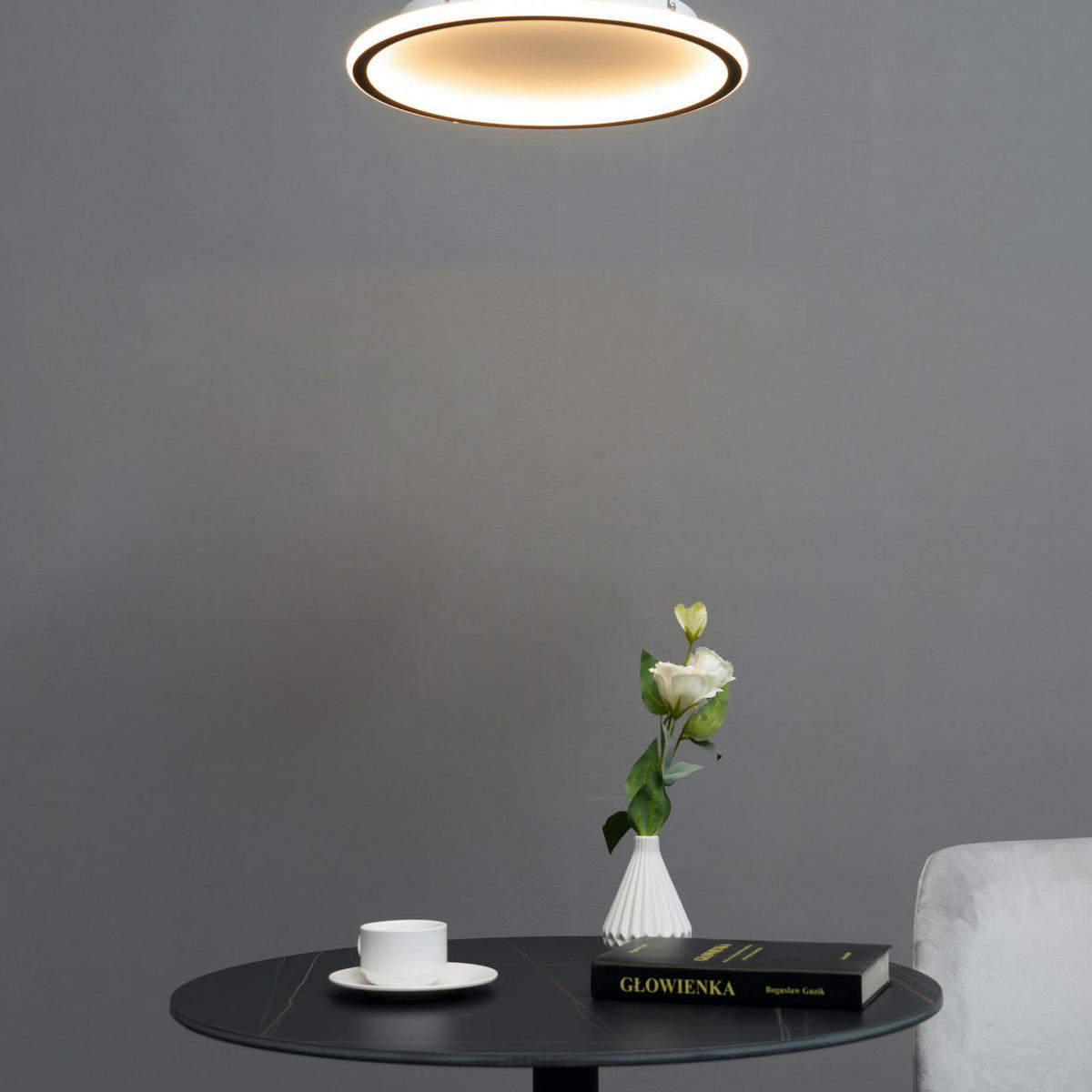 DECKENLEUCHTE Alessia, Schwarz, 4.5cm - Schwarz, Metall (4/4.5/4.5cm) - KOSILUM