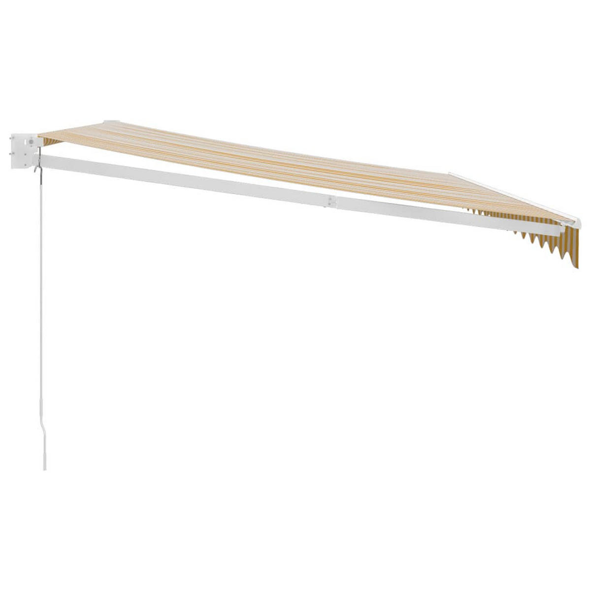 MARKISE Einziehbar Gelb und Weiß 4x3 m Stoff - Gelb, Textil (400/1/300cm) - furnicato