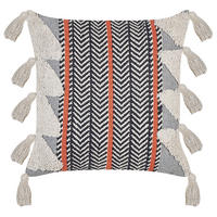 DEKOKISSEN Grau 45/45 cm Bouvardia - Grau, Naturmaterialien/Textil (45/45cm) - Beliani