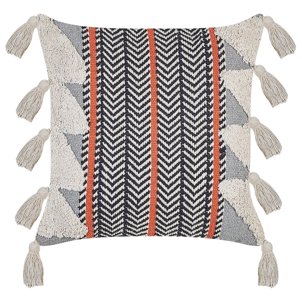 DEKOKISSEN 2er-Set Grau 45/45 cm Bouvardia - Grau, Naturmaterialen/Textil (45/45cm) - Beliani