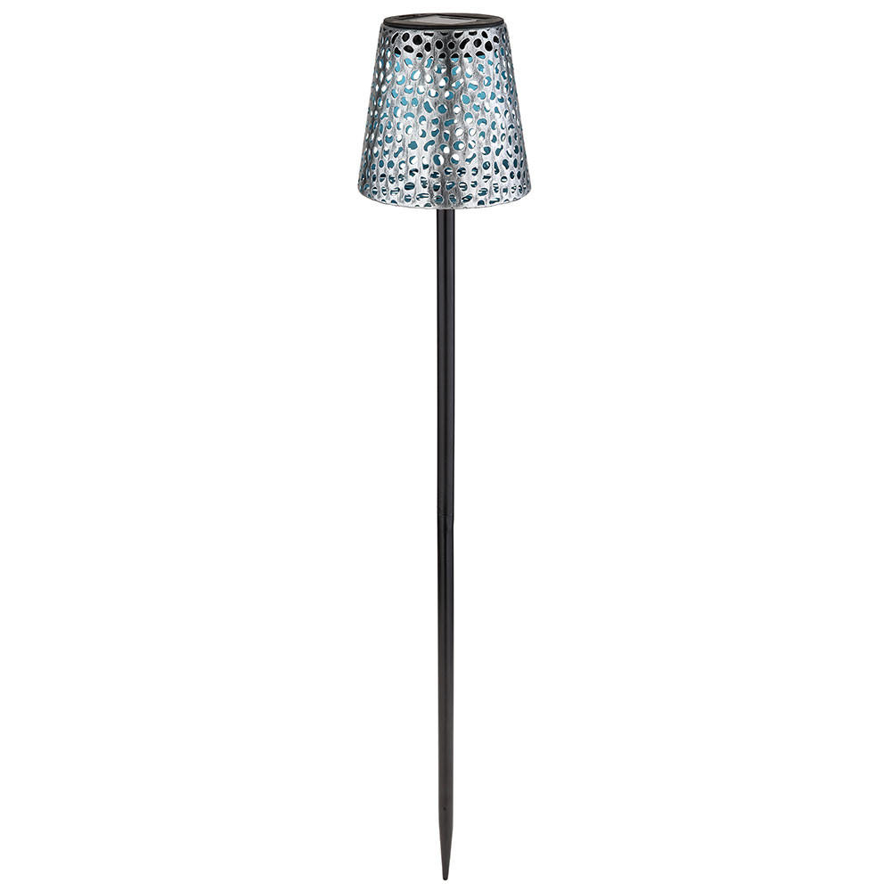 LED SOLAR WEGELEUCHTE Metall Silber - Silberfarben, Metall (12/12/70cm) - Globo Lighting