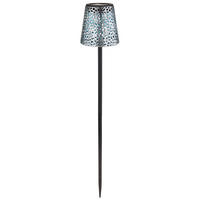 LED SOLAR WEGELEUCHTE Metall Silber - Silberfarben, Metall (12/12/70cm) - Globo Lighting