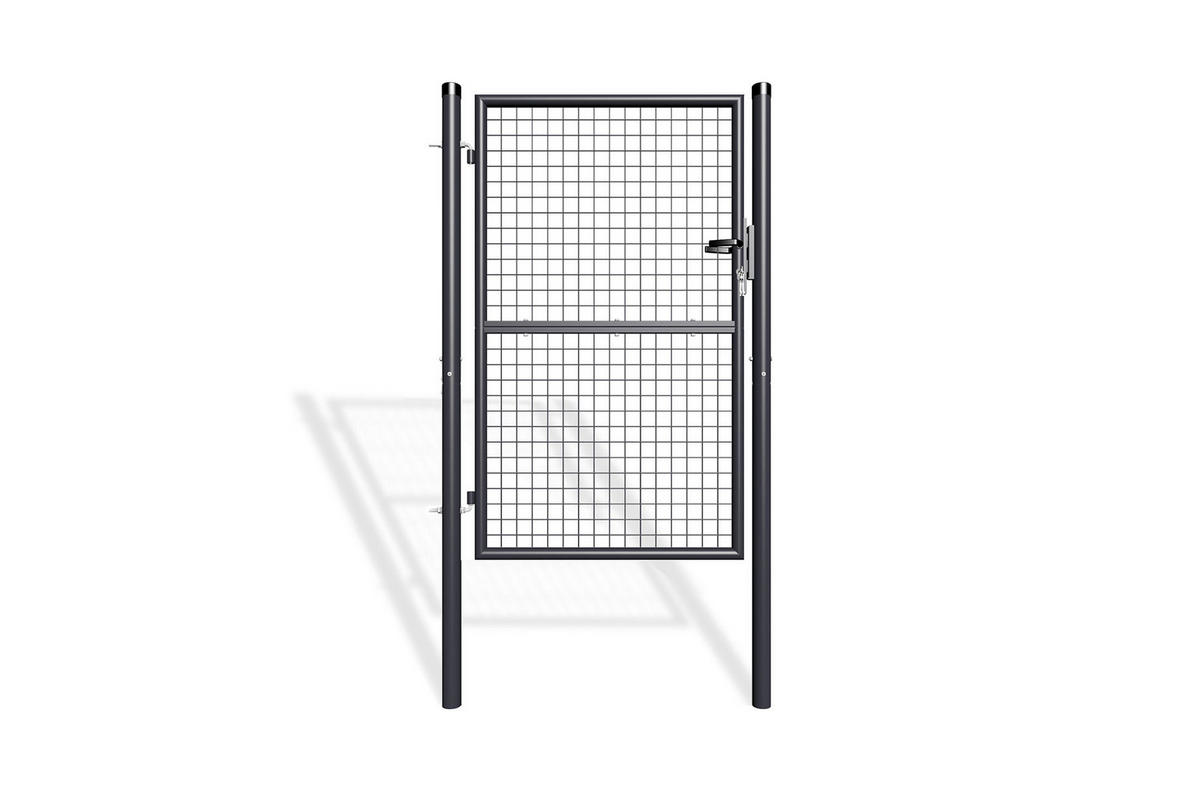 ZAUNTOR Olga Grau 3m H.150cm + TÜRCHEN 1m H.150cm - Grau, Metall (306/156cm) - Casanoov