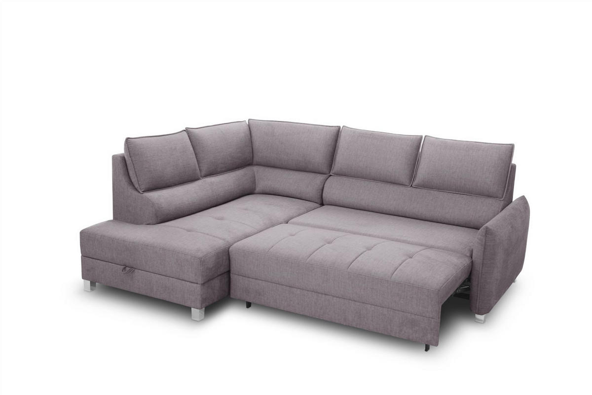ECKSOFA Marno In Chill Me - Hellgrau, Holzwerkstoff/Textil (200/260cm) - Fun Möbel