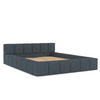 POLSTERBETT Milos mit Stauraum 160/200 cm Marineblau im Modesto Stoff - Schwarz/Naturfarben, Holz/Holzwerkstoff (160/200cm) - AltaBeds