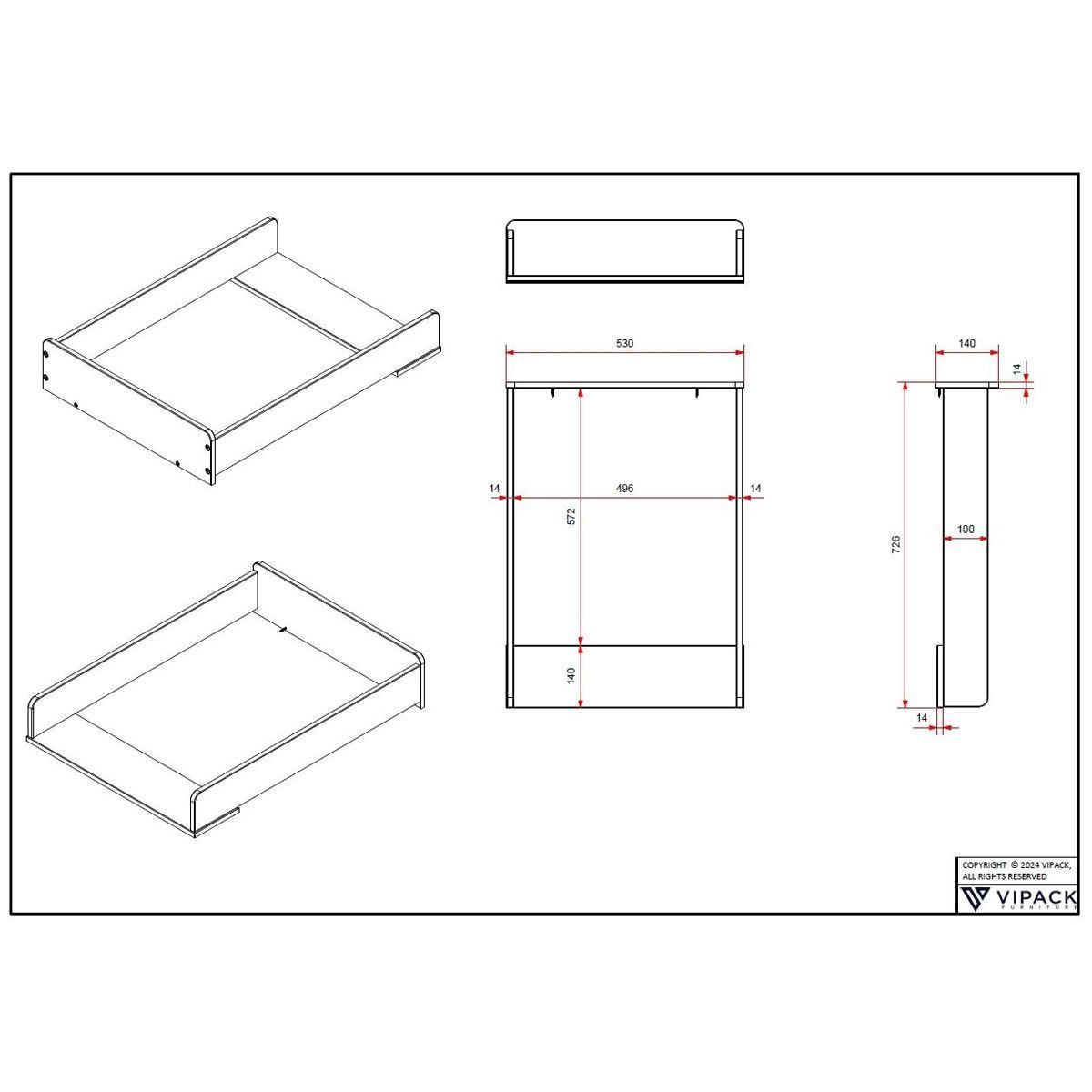 KOMMODE 3 Schubladen Kamila Weiß Holz Soft Close - Weiß, Holz (90/89/76cm) - 58aufmkessel