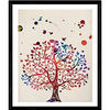 POSTER Baum Natur Aquarell 24X30cm Schwarzer Rahmen - Schwarz, Papier (24/5/30cm) - Nacnic
