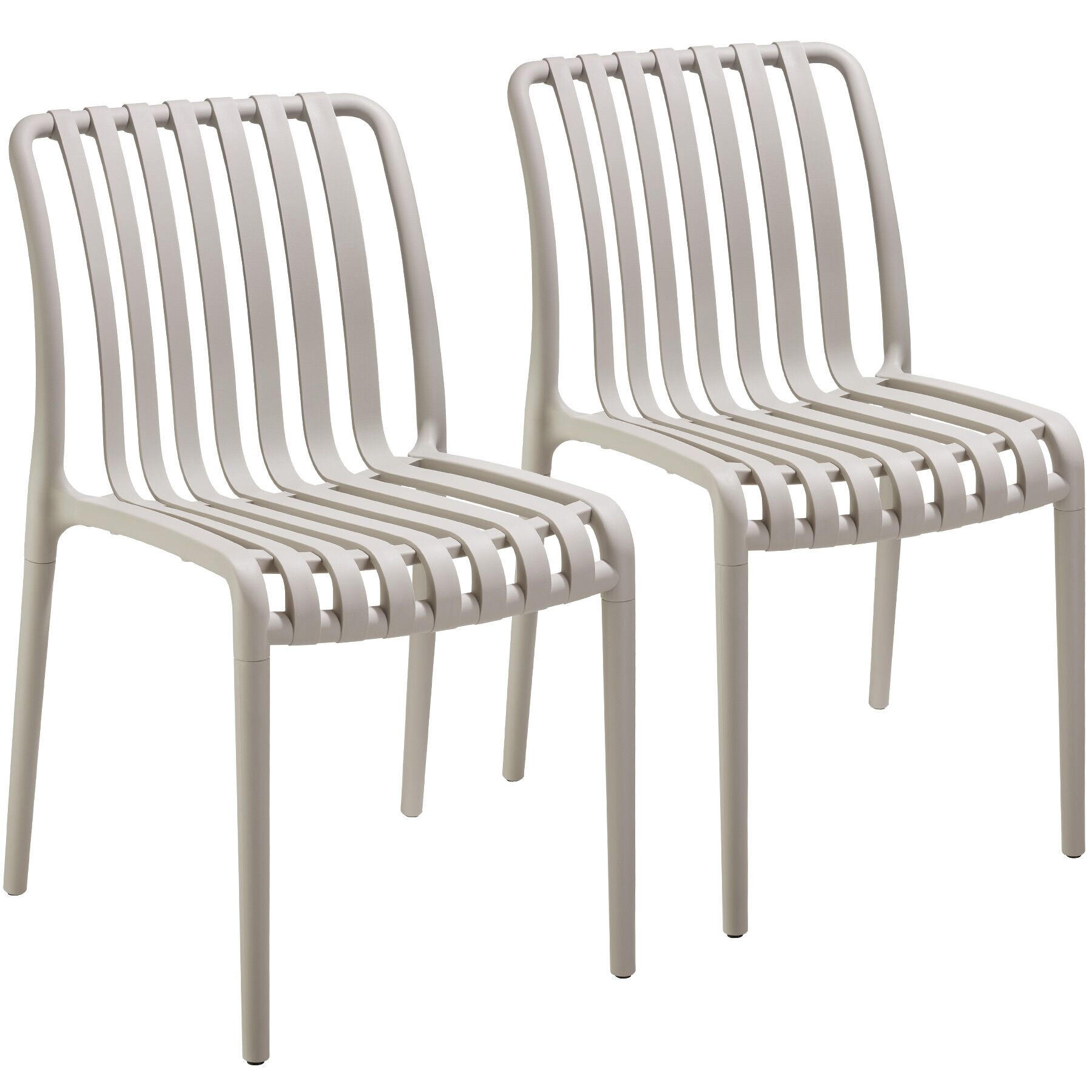 GARTENSTÜHLE Alcudia,47 x 58 x 80,5 cm, Belastbarkeit 110 kg,taupe - Taupe, Textil (47/80.5/58cm) - tectake