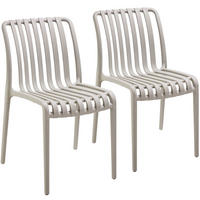 GARTENSTÜHLE Alcudia,47 x 58 x 80,5 cm, Belastbarkeit 110 kg,taupe - Taupe, Textil (47/80.5/58cm) - tectake