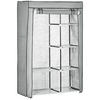 KLEIDERSCHRANK, Stoffschrank, Grau - Grau, Metall (43/162.5/103cm) - HOMCOM