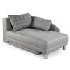 RÉCAMIERE-SCHLAFSOFA mit Bettkasten, Federkern, seitenverkehrt montierbar 149/90/80 cm, Liegefläche 200/84 cm, Webstoff Hellgrau / 15122 - Chromfarben/Hellgrau, Textil/Metall (149/80/90cm) - luma-home