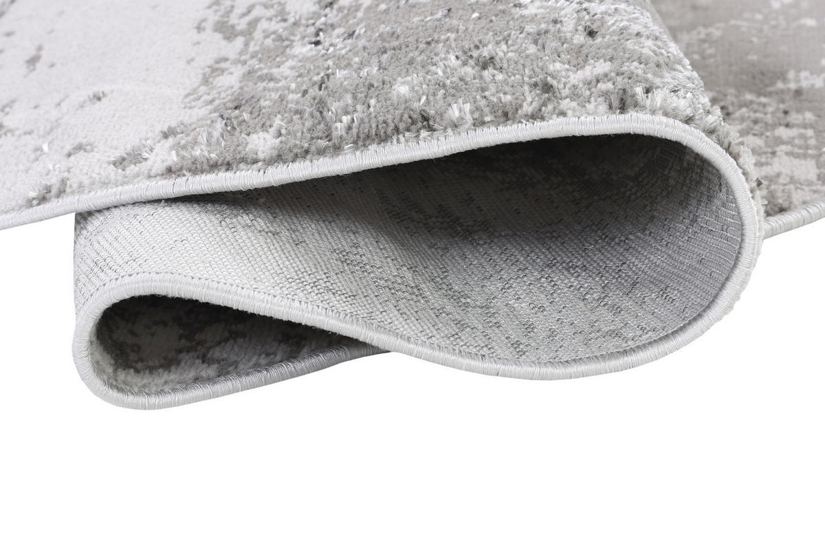 TEPPICH CRYSTAL ROUND Grau 100/100 cm - Grau, Kunststoff (100/100cm) - Tapiso