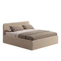POLSTERBETT 200x200 cm Microvelours in Sand - Sandfarben, Textil (200/200cm) - Home Collective