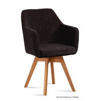 ARMLEHNSTUHL drehbar (2er-Set) Dorry 57x87x60 Eiche geölt/Espresso - Eichefarben/Dunkelbraun, Kunststoff (60/87/57cm) - 58aufmkessel