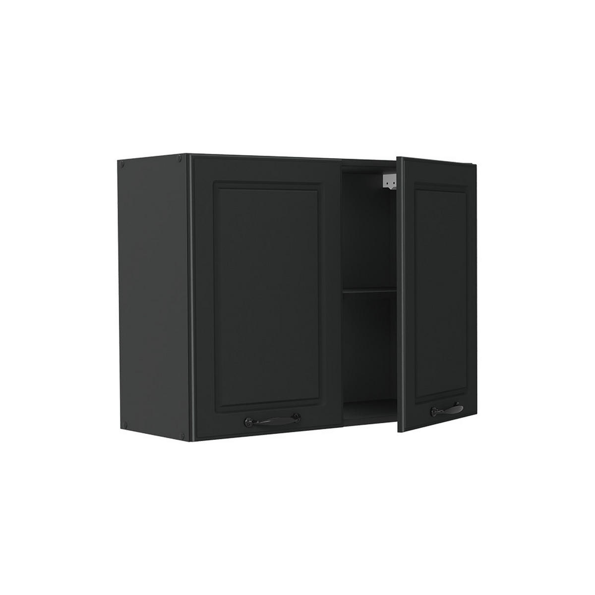 KÜCHENGLASSCHRANK R-Line, Anthrazit Landhaus/Anthrazit, 80 cm - Anthrazit, Holzwerkstoff (80/60/31cm) - Vicco