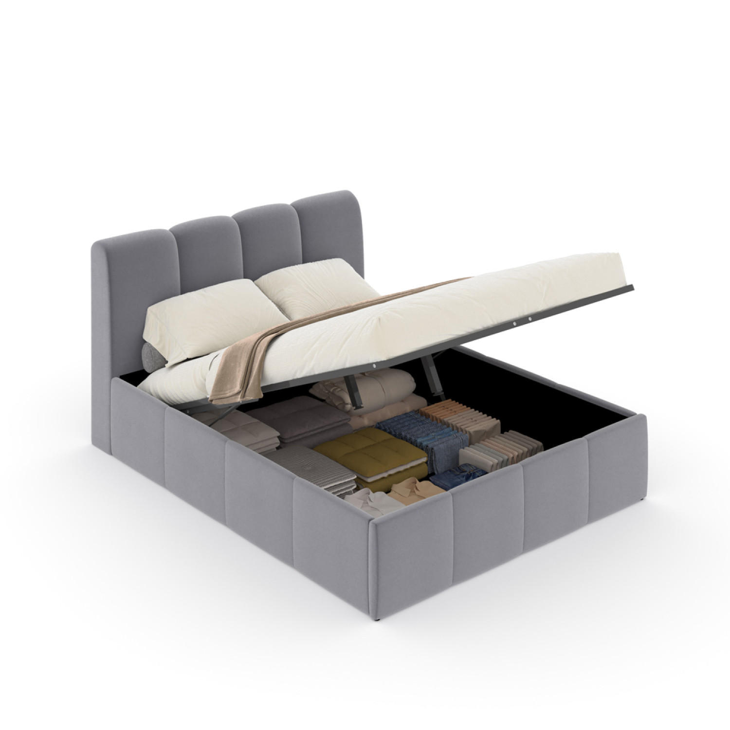 Concept Usine Bett Grau 140x190 cm
