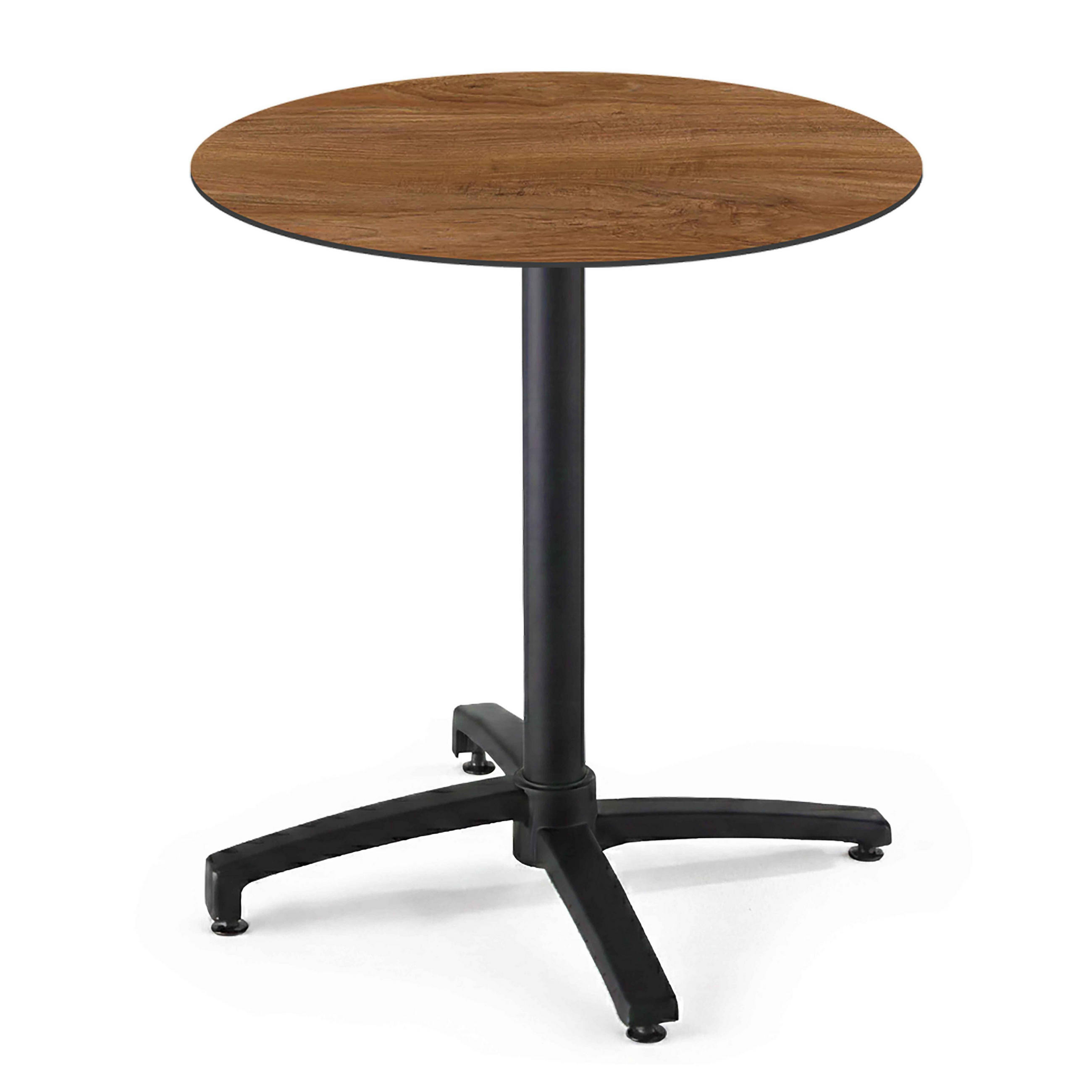 GARTENTISCH rund, Dunkle Eiche - Braun, Holzwerkstoff (70/70/72cm) - Oviala