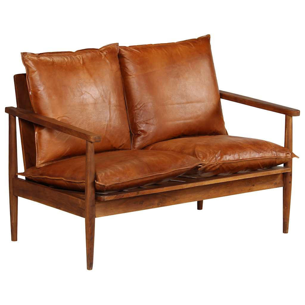 vidaXL 2-Sitzer-Sofa Braun 116x74x69 cm