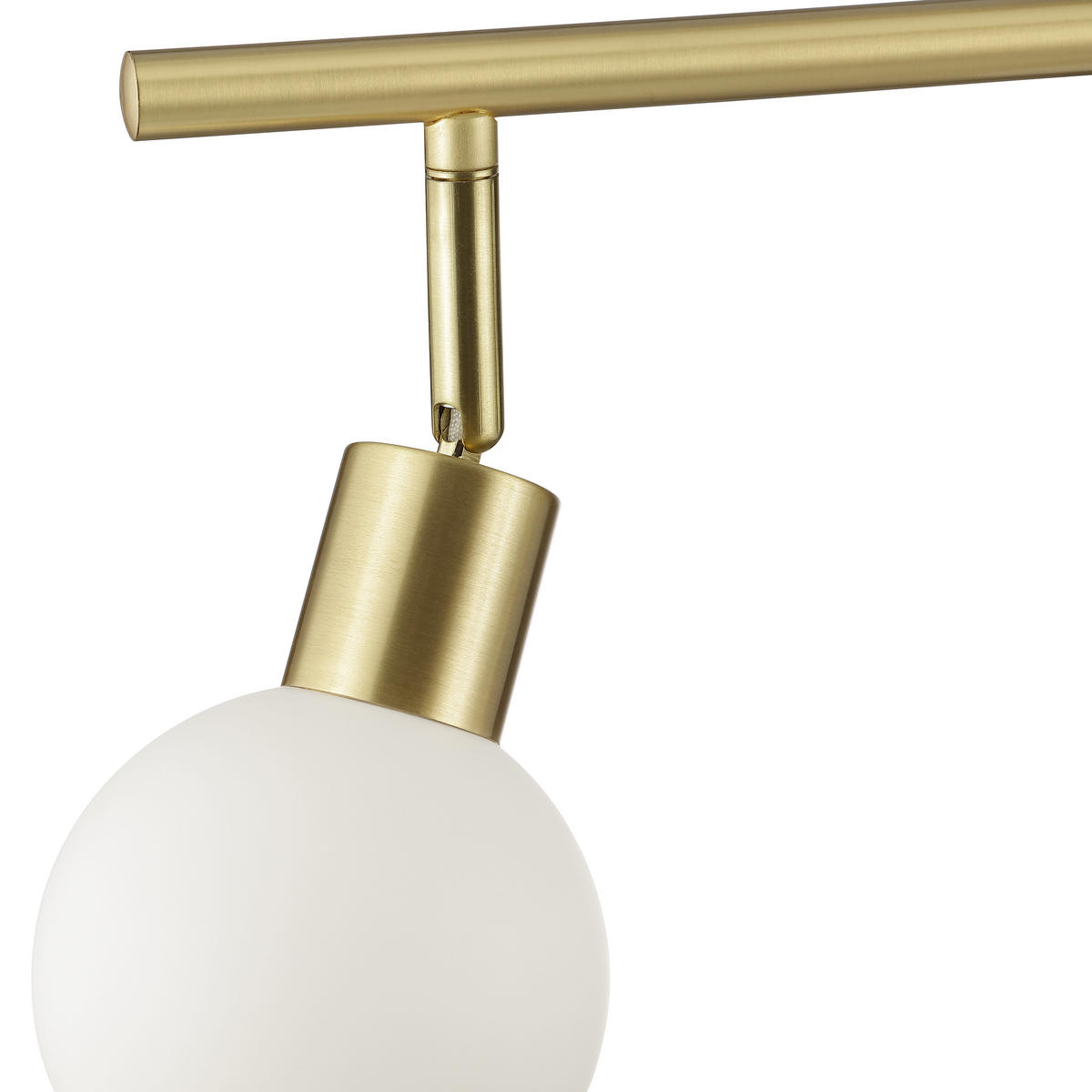 LED DECKENLEUCHTE Jorge Messing gebürstet/Weiß 12,5/77,5/120 cm - Multicolor, Metall (12.5/77.5/120cm) - Brilliant