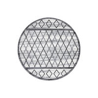 KURZFLOR-TEPPICH Young 964 Grau 160 cm Rund - Creme/Grau, Textil (160/160cm) - carpet city