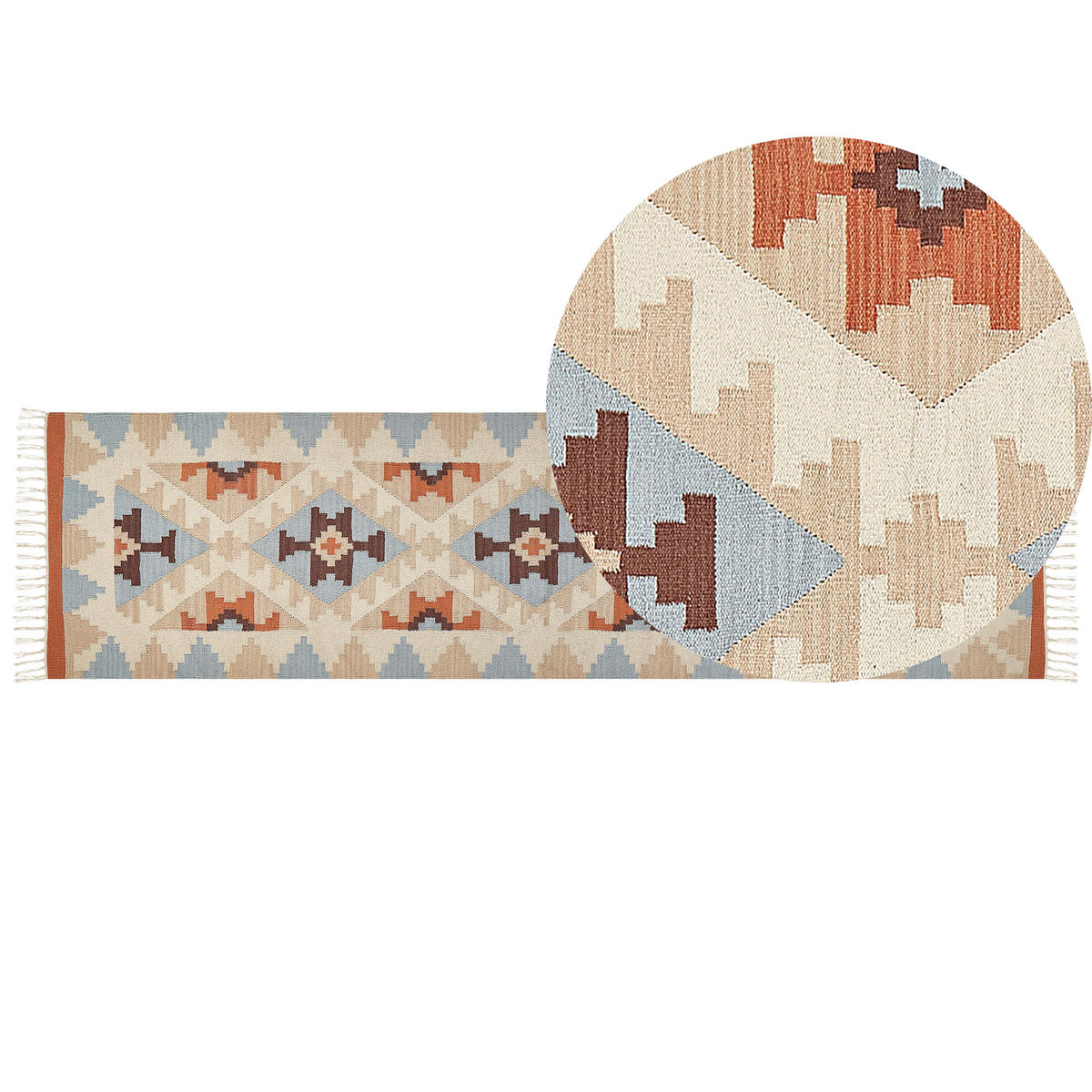 KELIM-TEPPICH Dilijan 300/80 cm - Multicolor, Textil (80/300cm) - Beliani