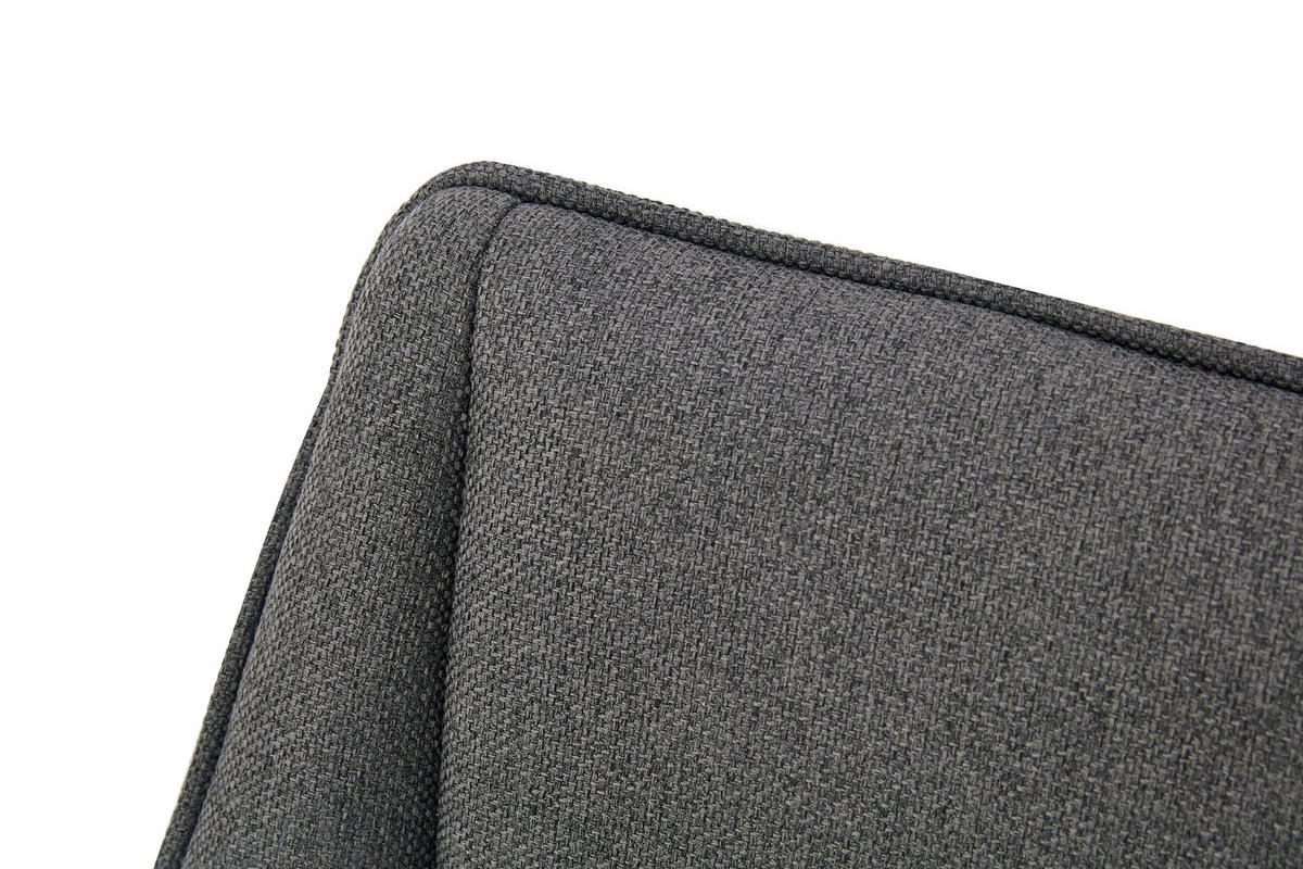 ARMLEHNENSTUHL Helen anthrazit 2er Set - Anthrazit/Schwarz, Textil/Metall (56/91/63cm) - Xonox