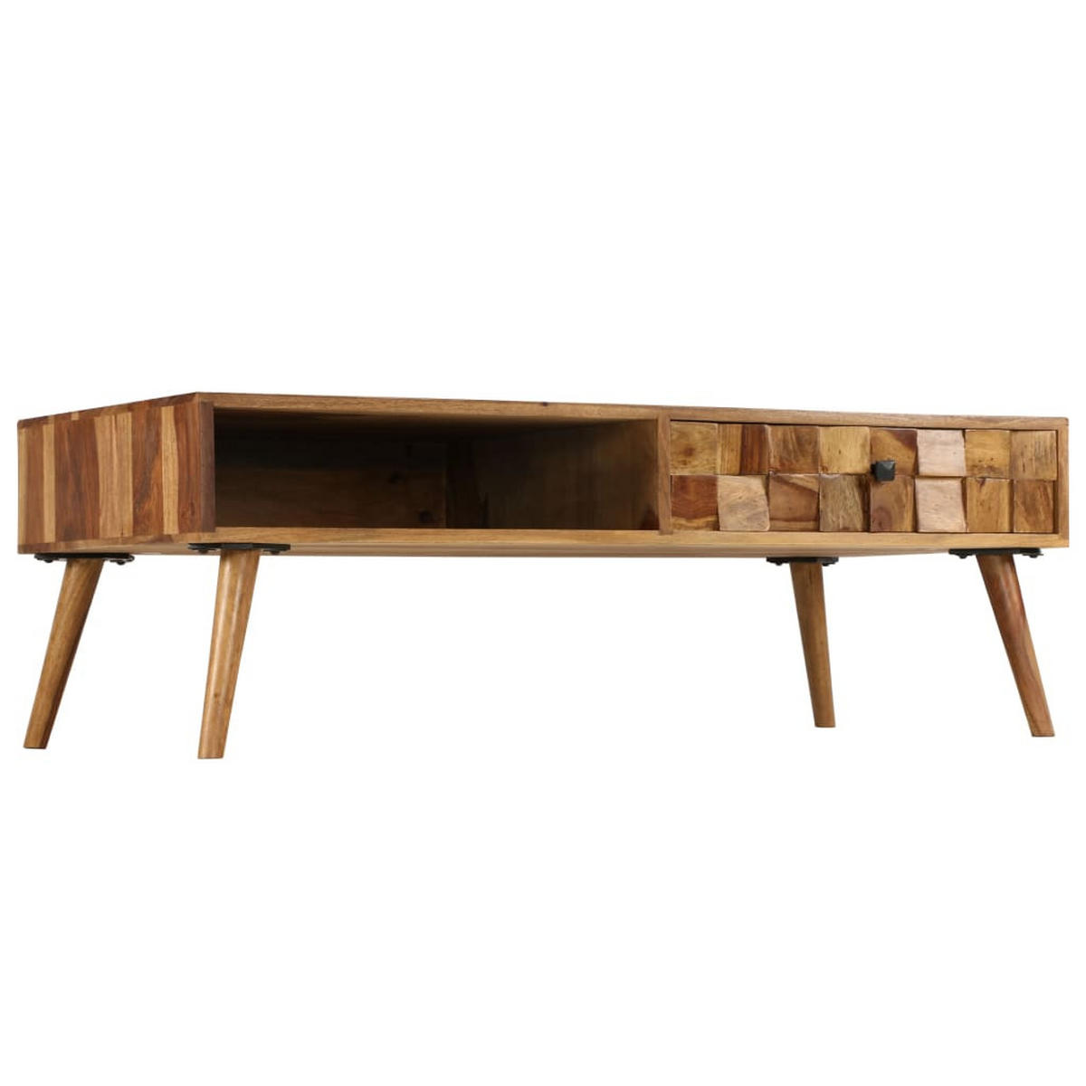 COUCHTISCH Massivholz Palisander Honigbraun 110x50x37 cm - Braun, Holzwerkstoff (110/50/37cm) - furnicato
