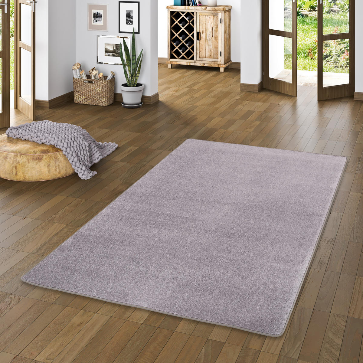TREND VELOURS TEPPICH JOY - Grau, Textil (100/300cm) - Snapstyle